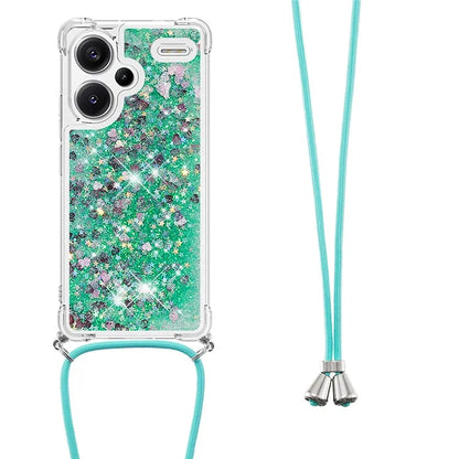 YB Quicksand Series-4 For Xiaomi Redmi Note 13 Pro+ 5G Case Glitter TPU Crossbody Phone Cover
