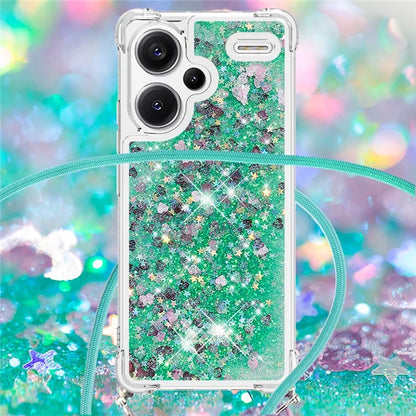 YB Quicksand Series-4 For Xiaomi Redmi Note 13 Pro+ 5G Case Glitter TPU Crossbody Phone Cover