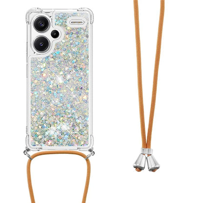 YB Quicksand Series-4 For Xiaomi Redmi Note 13 Pro+ 5G Case Glitter TPU Crossbody Phone Cover