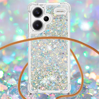 YB Quicksand Series-4 For Xiaomi Redmi Note 13 Pro+ 5G Case Glitter TPU Crossbody Phone Cover