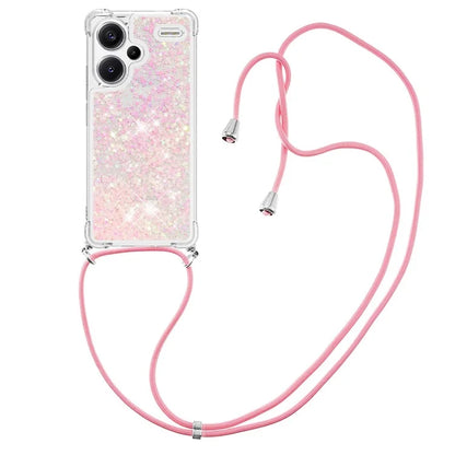 YB Quicksand Series-4 For Xiaomi Redmi Note 13 Pro+ 5G Case Glitter TPU Crossbody Phone Cover