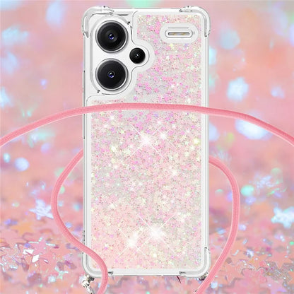 YB Quicksand Series-4 For Xiaomi Redmi Note 13 Pro+ 5G Case Glitter TPU Crossbody Phone Cover