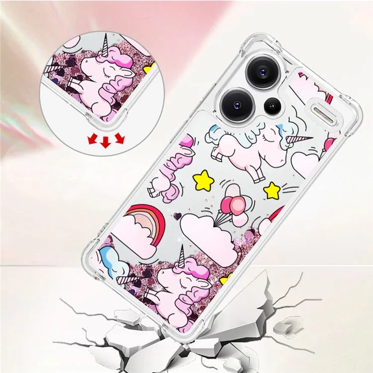 YB Quicksand Series-2 For Xiaomi Redmi Note 13 Pro+ 5G Quicksand Case Stylish Pattern TPU Phone Cover