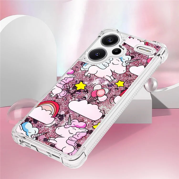 YB Quicksand Series-2 For Xiaomi Redmi Note 13 Pro+ 5G Quicksand Case Stylish Pattern TPU Phone Cover
