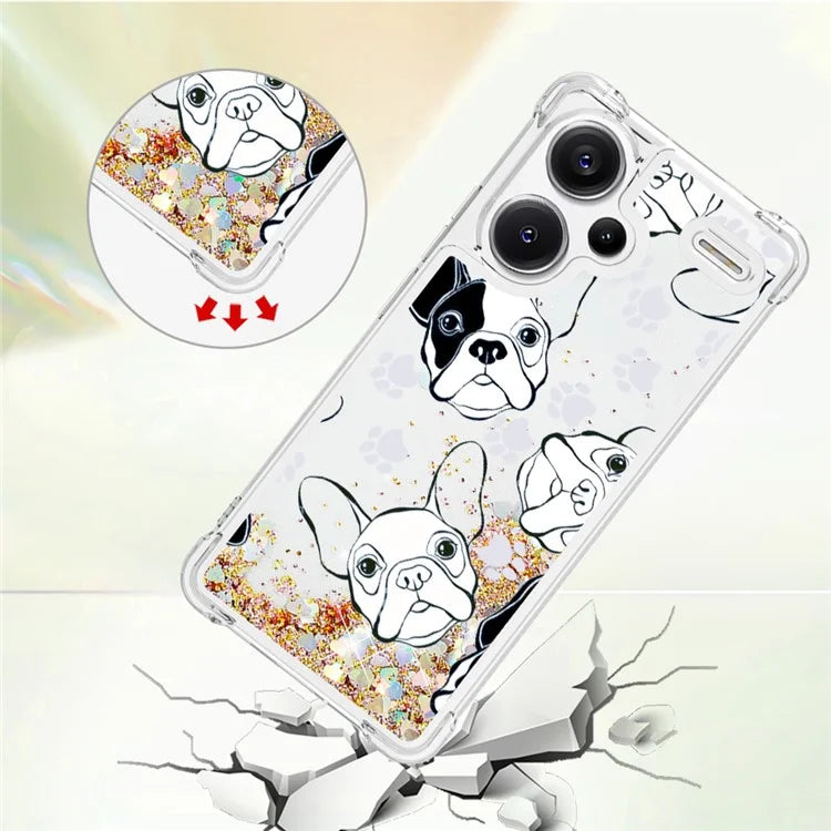 YB Quicksand Series-2 For Xiaomi Redmi Note 13 Pro+ 5G Quicksand Case Stylish Pattern TPU Phone Cover