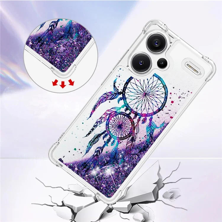 YB Quicksand Series-2 For Xiaomi Redmi Note 13 Pro+ 5G Quicksand Case Stylish Pattern TPU Phone Cover