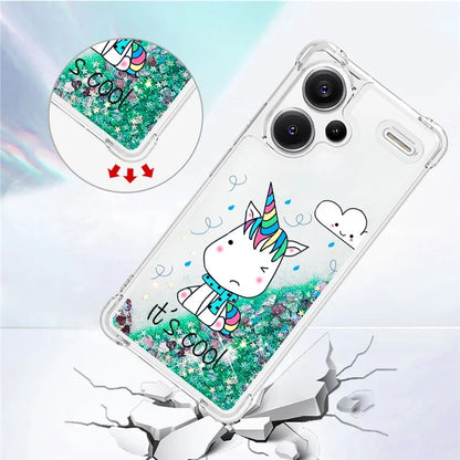 YB Quicksand Series-2 For Xiaomi Redmi Note 13 Pro+ 5G Quicksand Case Stylish Pattern TPU Phone Cover