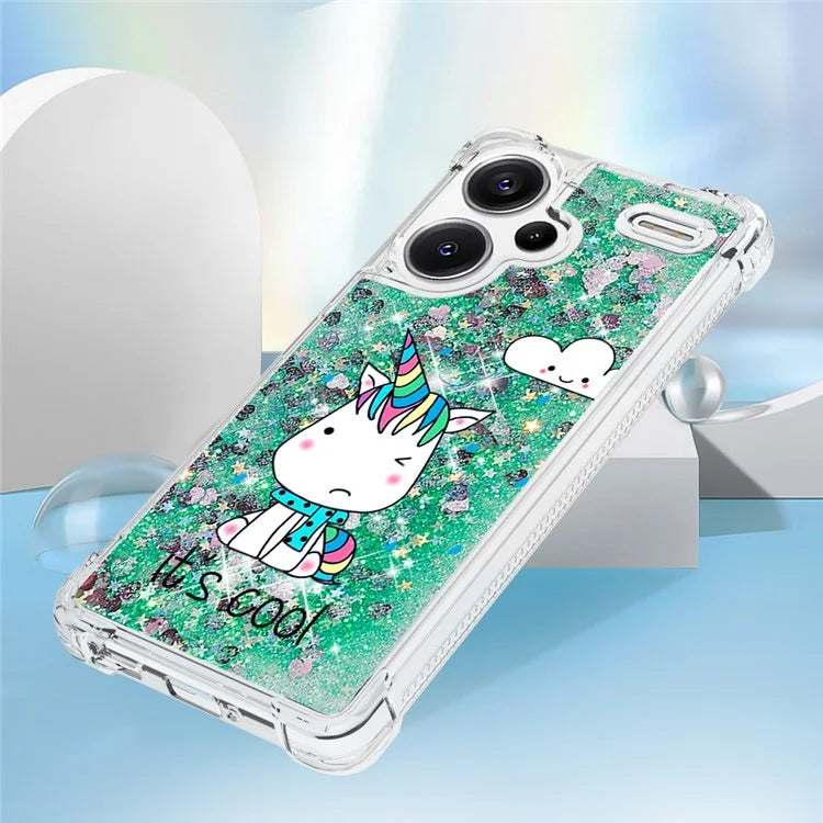 YB Quicksand Series-2 For Xiaomi Redmi Note 13 Pro+ 5G Quicksand Case Stylish Pattern TPU Phone Cover