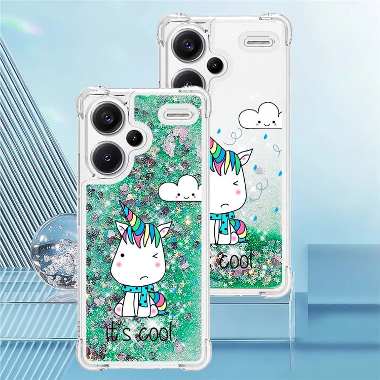 YB Quicksand Series-2 For Xiaomi Redmi Note 13 Pro+ 5G Quicksand Case Stylish Pattern TPU Phone Cover