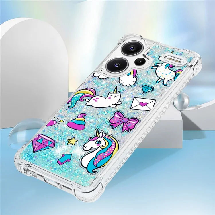YB Quicksand Series-2 For Xiaomi Redmi Note 13 Pro+ 5G Quicksand Case Stylish Pattern TPU Phone Cover