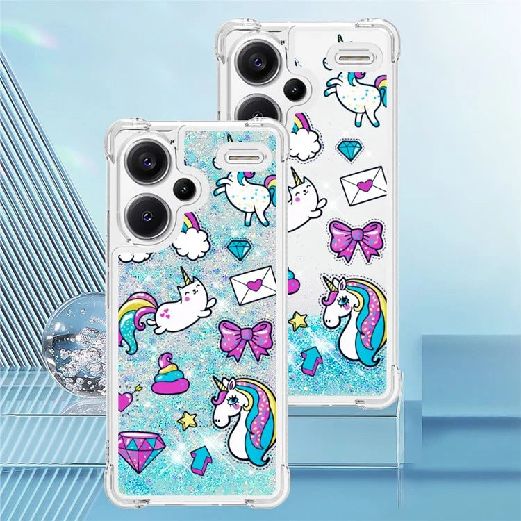 YB Quicksand Series-2 For Xiaomi Redmi Note 13 Pro+ 5G Quicksand Case Stylish Pattern TPU Phone Cover