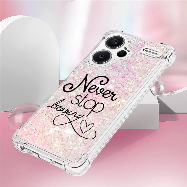 YB Quicksand Series-2 For Xiaomi Redmi Note 13 Pro+ 5G Quicksand Case Stylish Pattern TPU Phone Cover