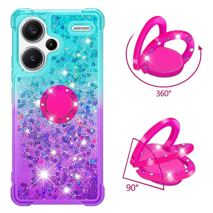 YB Quicksand Series-8 For Xiaomi Redmi Note 13 Pro+ 5G Kickstand Case Gradient Quicksand Phone Cover