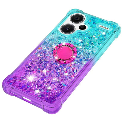 YB Quicksand Series-8 For Xiaomi Redmi Note 13 Pro+ 5G Kickstand Case Gradient Quicksand Phone Cover