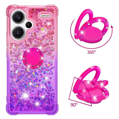 YB Quicksand Series-8 For Xiaomi Redmi Note 13 Pro+ 5G Kickstand Case Gradient Quicksand Phone Cover