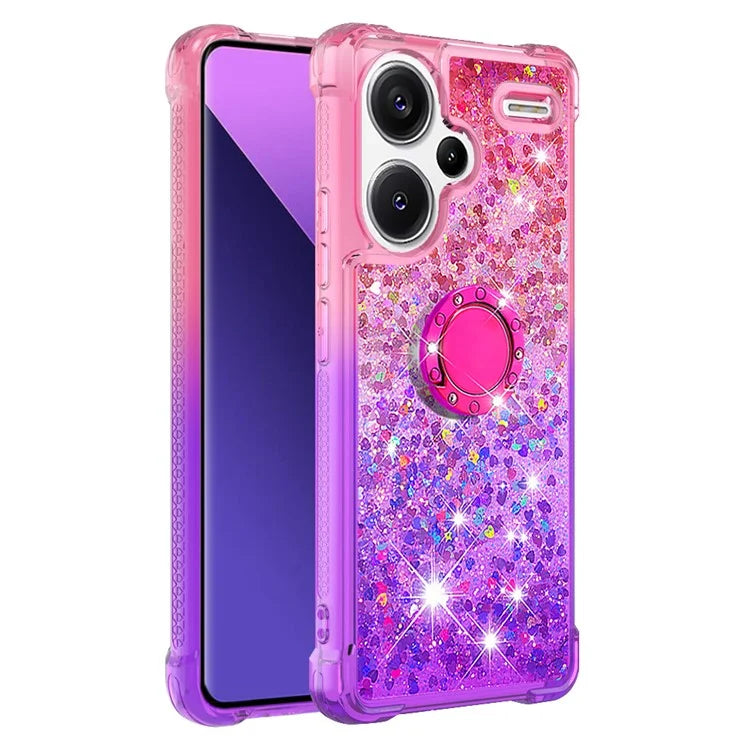 YB Quicksand Series-8 For Xiaomi Redmi Note 13 Pro+ 5G Kickstand Case Gradient Quicksand Phone Cover