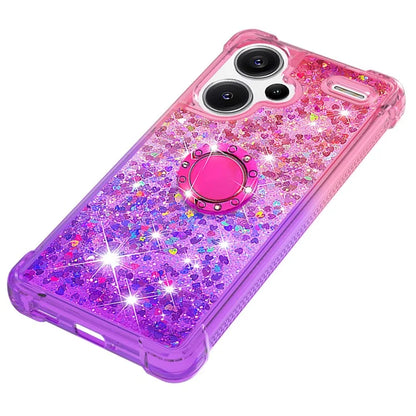 YB Quicksand Series-8 For Xiaomi Redmi Note 13 Pro+ 5G Kickstand Case Gradient Quicksand Phone Cover