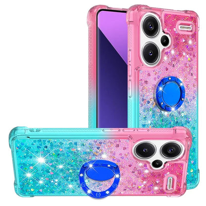 YB Quicksand Series-8 For Xiaomi Redmi Note 13 Pro+ 5G Kickstand Case Gradient Quicksand Phone Cover