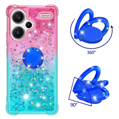 YB Quicksand Series-8 For Xiaomi Redmi Note 13 Pro+ 5G Kickstand Case Gradient Quicksand Phone Cover