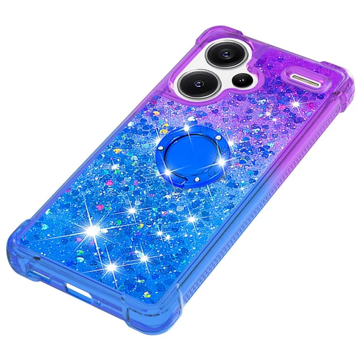 YB Quicksand Series-8 For Xiaomi Redmi Note 13 Pro+ 5G Kickstand Case Gradient Quicksand Phone Cover