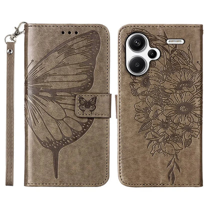 YB Imprinting Series-4 For Xiaomi Redmi Note 13 Pro+ 5G Case Flip Wallet Floral Butterfly Leather Phone Cover