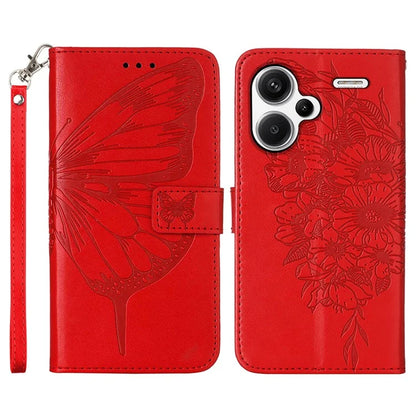 YB Imprinting Series-4 For Xiaomi Redmi Note 13 Pro+ 5G Case Flip Wallet Floral Butterfly Leather Phone Cover