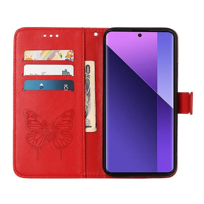 YB Imprinting Series-4 For Xiaomi Redmi Note 13 Pro+ 5G Case Flip Wallet Floral Butterfly Leather Phone Cover