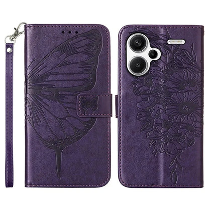 YB Imprinting Series-4 For Xiaomi Redmi Note 13 Pro+ 5G Case Flip Wallet Floral Butterfly Leather Phone Cover