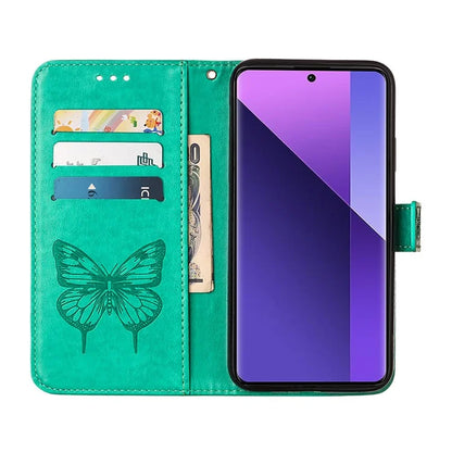 YB Imprinting Series-4 For Xiaomi Redmi Note 13 Pro+ 5G Case Flip Wallet Floral Butterfly Leather Phone Cover
