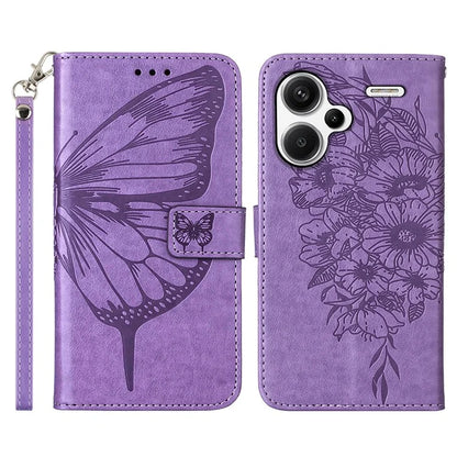 YB Imprinting Series-4 For Xiaomi Redmi Note 13 Pro+ 5G Case Flip Wallet Floral Butterfly Leather Phone Cover
