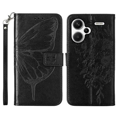 YB Imprinting Series-4 For Xiaomi Redmi Note 13 Pro+ 5G Case Flip Wallet Floral Butterfly Leather Phone Cover