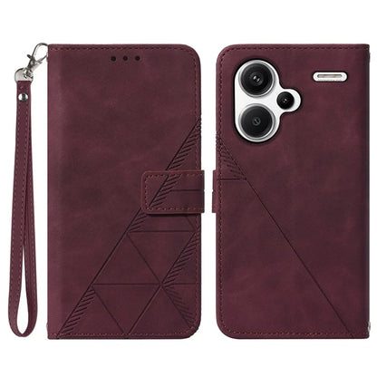 YB Imprinting Series-1 For Xiaomi Redmi Note 13 Pro+ 5G Case Wallet Leather Line Pattern Phone Cover