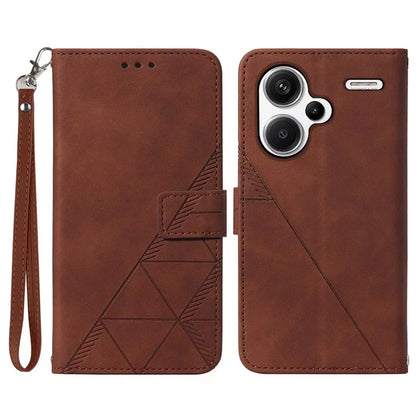 YB Imprinting Series-1 For Xiaomi Redmi Note 13 Pro+ 5G Case Wallet Leather Line Pattern Phone Cover