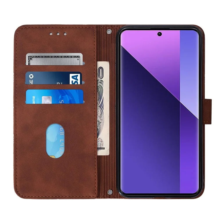 YB Imprinting Series-1 For Xiaomi Redmi Note 13 Pro+ 5G Case Wallet Leather Line Pattern Phone Cover