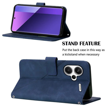 YB Imprinting Series-1 For Xiaomi Redmi Note 13 Pro+ 5G Case Wallet Leather Line Pattern Phone Cover