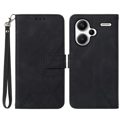 YB Imprinting Series-1 For Xiaomi Redmi Note 13 Pro+ 5G Case Wallet Leather Line Pattern Phone Cover