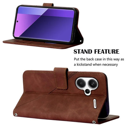 YB Imprinting Series-2 for Xiaomi Redmi Note 13 Pro+ 5G Case Flip Leather Phone Cover with Shoulder Strap
