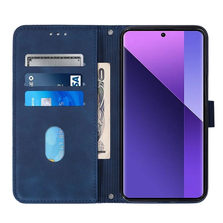 YB Imprinting Series-2 for Xiaomi Redmi Note 13 Pro+ 5G Case Flip Leather Phone Cover with Shoulder Strap