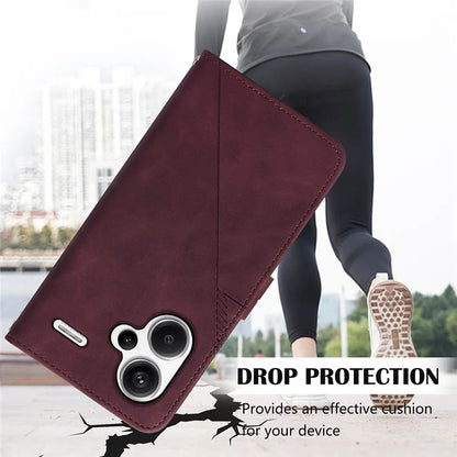 YB Imprinting Series-2 for Xiaomi Redmi Note 13 Pro+ 5G Case Flip Leather Phone Cover with Shoulder Strap