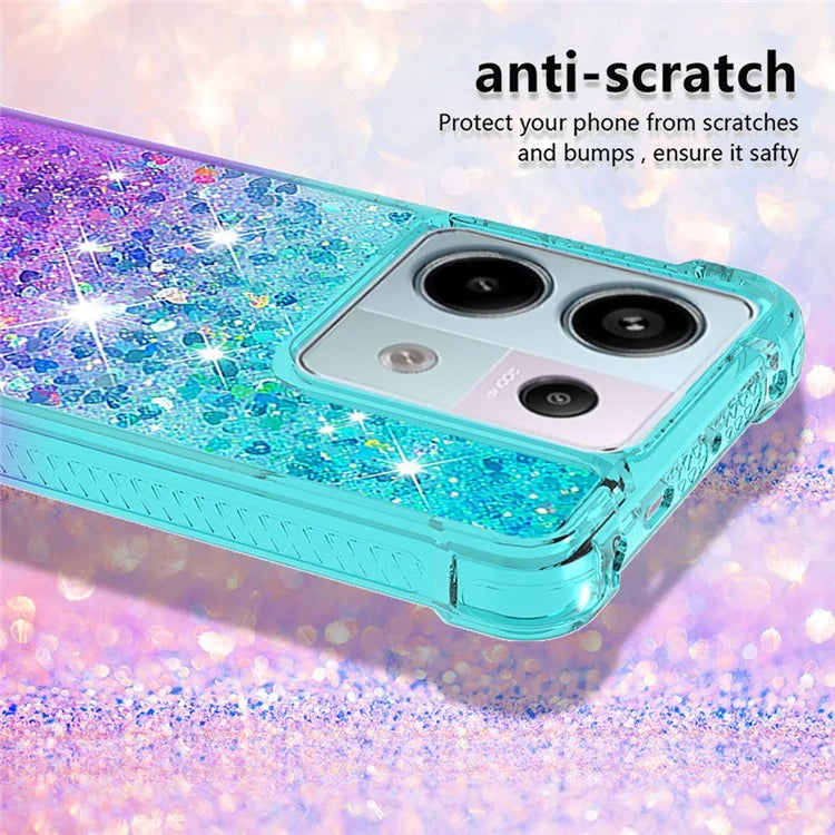 YB Quicksand Series-3 For Xiaomi Redmi Note 13 Pro 5G / Poco X6 5G Case Gradient Anti-drop Phone Cover