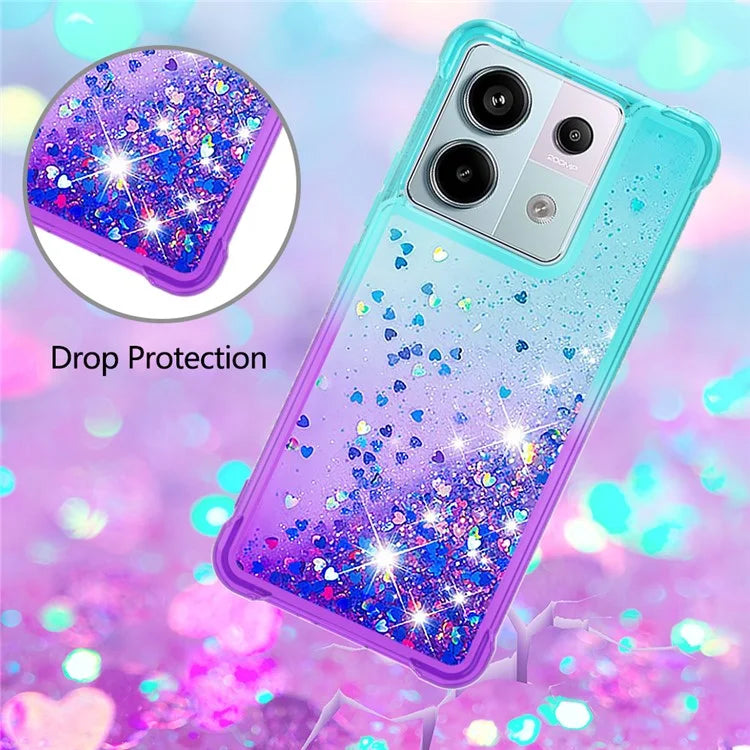 YB Quicksand Series-3 For Xiaomi Redmi Note 13 Pro 5G / Poco X6 5G Case Gradient Anti-drop Phone Cover