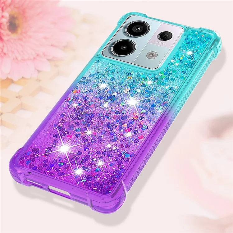 YB Quicksand Series-3 For Xiaomi Redmi Note 13 Pro 5G / Poco X6 5G Case Gradient Anti-drop Phone Cover