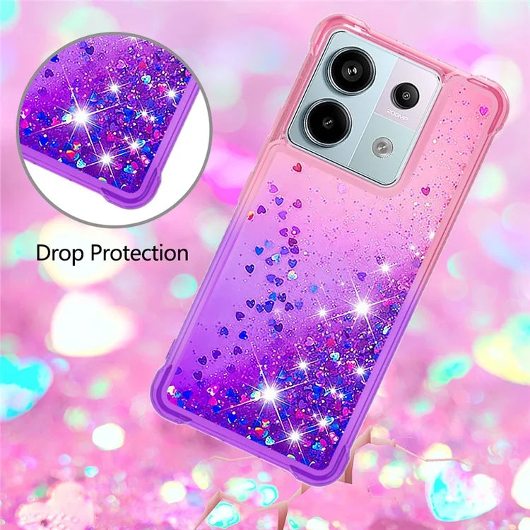 YB Quicksand Series-3 For Xiaomi Redmi Note 13 Pro 5G / Poco X6 5G Case Gradient Anti-drop Phone Cover