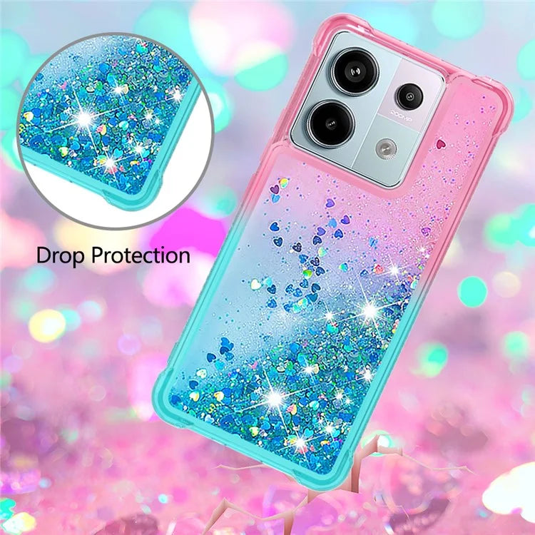 YB Quicksand Series-3 For Xiaomi Redmi Note 13 Pro 5G / Poco X6 5G Case Gradient Anti-drop Phone Cover
