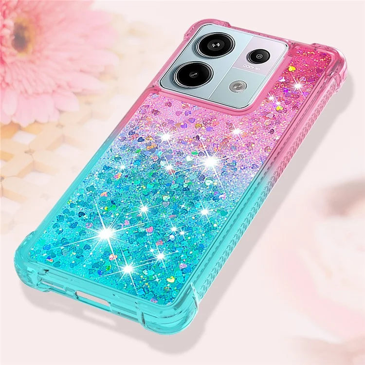 YB Quicksand Series-3 For Xiaomi Redmi Note 13 Pro 5G / Poco X6 5G Case Gradient Anti-drop Phone Cover