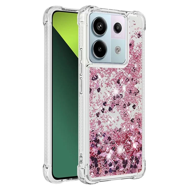 YB Quicksand Series-1 For Xiaomi Redmi Note 13 Pro 5G / Poco X6 5G Case Sequins Quicksand TPU Phone Cover