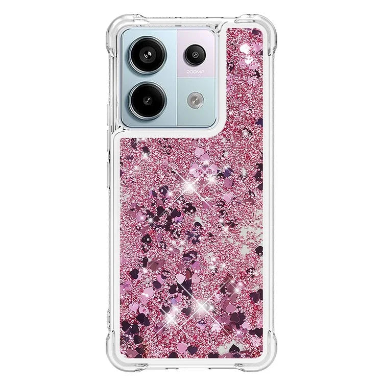YB Quicksand Series-1 For Xiaomi Redmi Note 13 Pro 5G / Poco X6 5G Case Sequins Quicksand TPU Phone Cover