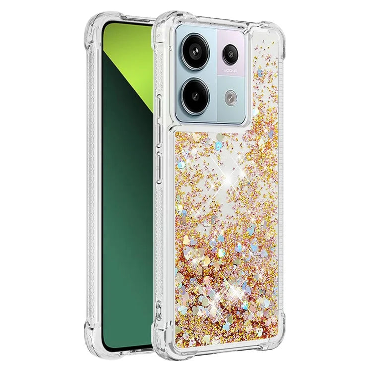 YB Quicksand Series-1 For Xiaomi Redmi Note 13 Pro 5G / Poco X6 5G Case Sequins Quicksand TPU Phone Cover