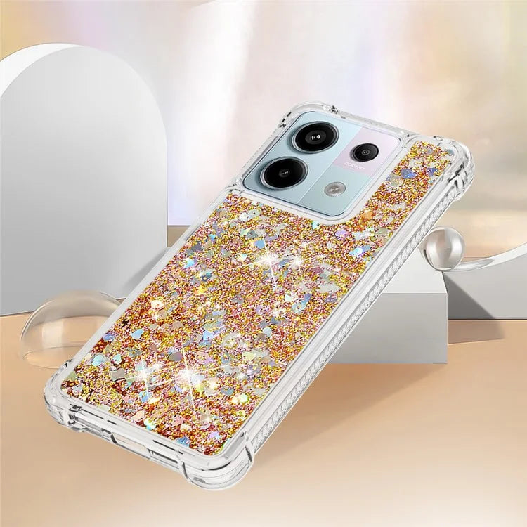 YB Quicksand Series-1 For Xiaomi Redmi Note 13 Pro 5G / Poco X6 5G Case Sequins Quicksand TPU Phone Cover