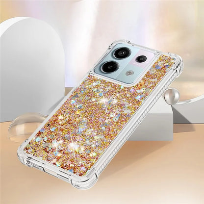YB Quicksand Series-1 For Xiaomi Redmi Note 13 Pro 5G / Poco X6 5G Case Sequins Quicksand TPU Phone Cover